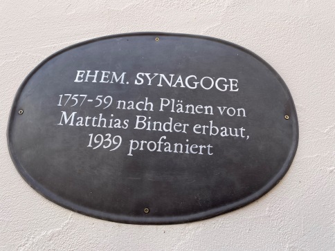 Gedenktafel an der Synagoge Ellingen